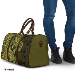 Yellow Indigenous Dragonfly Australia Travel Bag Aboriginal Art LT14