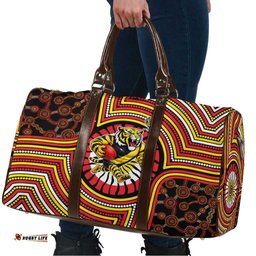 Richmond Football Club Travel Bag Indigenous Monochrome Dot Art Mascot Style TS04