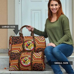 Richmond Football Club Travel Bag Indigenous Monochrome Dot Art Mascot Style TS04