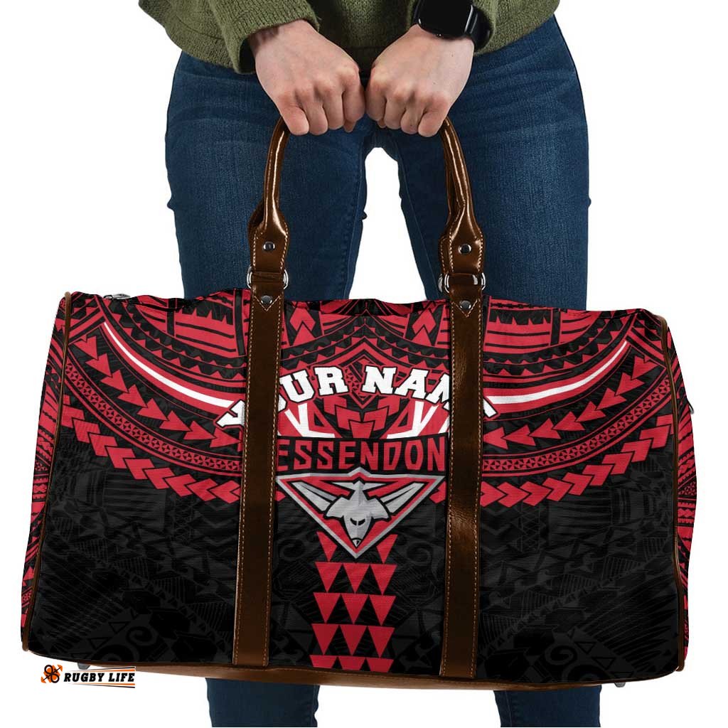 Personalized Essendon Bombers Travel Bag Polynesian Tribal Pattern Heritage Football TS04