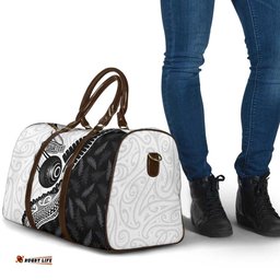 Personalised Aotearoa Lawn Bowls Travel Bag Maori and Silver Fern Half Style LT03