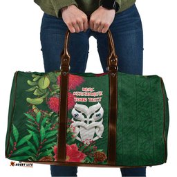 Maori Wheku Meri Kirihimete Personalised Travel Bag All Green Indigenous Maori Motif LT9