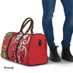 Personalised New Zealand Koru Pohutukawa Travel Bag Meri Kirihimete Aroha for Christmas LT9
