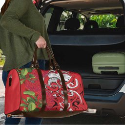 Personalised New Zealand Koru Pohutukawa Travel Bag Meri Kirihimete Aroha for Christmas LT9