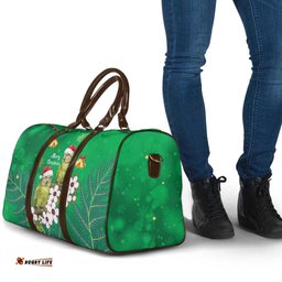 New Zealand Kakapo Christmas Travel Bag Owl Parrot Santa Sliver Fern Manuka - Green LT14