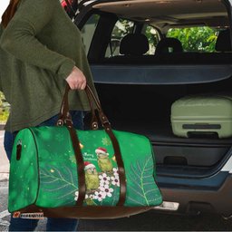 New Zealand Kakapo Christmas Travel Bag Owl Parrot Santa Sliver Fern Manuka - Green LT14