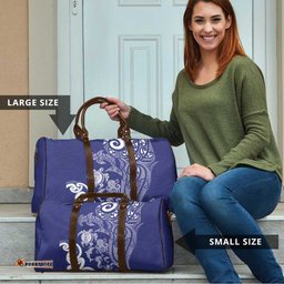 New Zealand Sea Animals with Maori Tribal Tattoo Travel Bag Blue Color LT03