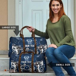 Personalized Geelong Cats Travel Bag Aboriginal Dot Painting Graffiti Style TS04