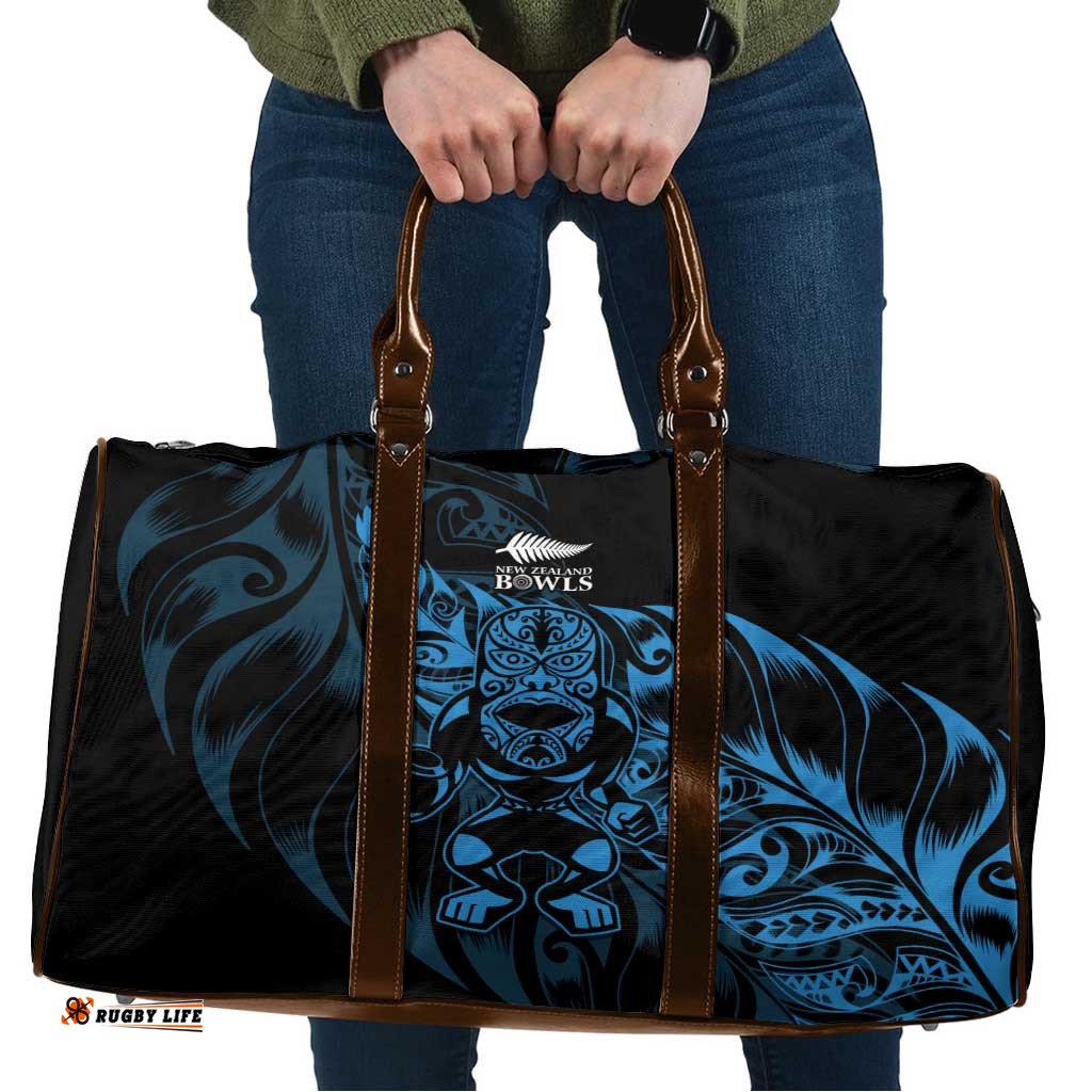 New Zealand Lawn Bowls Travel Bag Blue Maori Warrior Tribal Silver Fern LT9