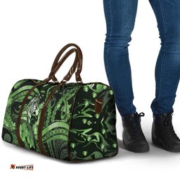 Maori Romantic Valentine Travel Bag The Hongi Kiss Green Galaxy DT05