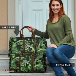 Maori Romantic Valentine Travel Bag The Hongi Kiss Green Galaxy DT05