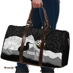 New Zealand South Island Football Custom Travel Bag Aoraki Mount Cook With Kiwi Maori Pattern LT14