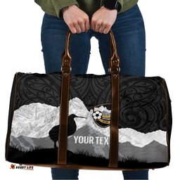 New Zealand South Island Football Custom Travel Bag Aoraki Mount Cook With Kiwi Maori Pattern LT14