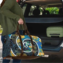 New Zealand Tui Bird Travel Bag Maori Koru With Kowhai Flowers LT05