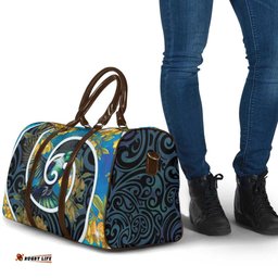 New Zealand Tui Bird Travel Bag Maori Koru With Kowhai Flowers LT05