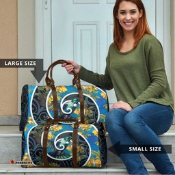 New Zealand Tui Bird Travel Bag Maori Koru With Kowhai Flowers LT05