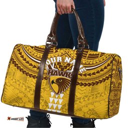 Personalized Hawthorn Hawks Travel Bag Polynesian Tribal Pattern Heritage Football TS04