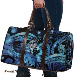 Maori Romantic Valentine Travel Bag The Hongi Kiss Blue Galaxy DT05