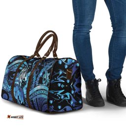 Maori Romantic Valentine Travel Bag The Hongi Kiss Blue Galaxy DT05