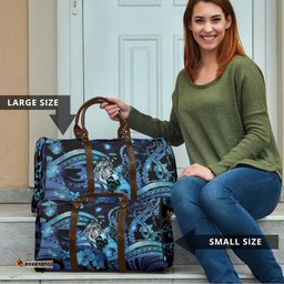 Maori Romantic Valentine Travel Bag The Hongi Kiss Blue Galaxy DT05