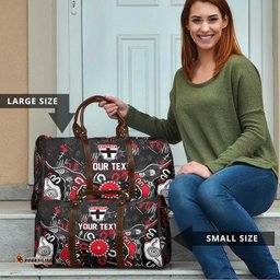 Personalized St Kilda Saints Travel Bag Aboriginal Dot Painting Graffiti Style TS04