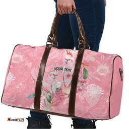 Personalised Galah Cockatoo Eucalyptus Flowers Travel Bag Australian Breast Cancer Spirit LT9