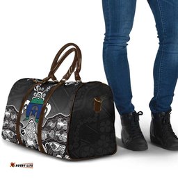 Torres Strait Islander Flag Travel Bag Dhari Indigenous Dotwork Pattern Art TS04