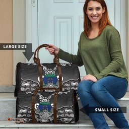 Torres Strait Islander Flag Travel Bag Dhari Indigenous Dotwork Pattern Art TS04