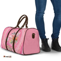 Personalized Pink Galah Aboriginal Dot Art Travel Bag Australias Breast Cancer Awareness LT9