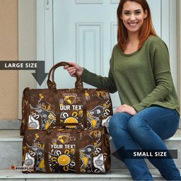 Personalized Hawthorn Hawks Travel Bag Aboriginal Dot Painting Graffiti Style TS04