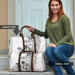 New Zealand Sea Animals with Maori Tribal Tattoo Travel Bag White Color LT03