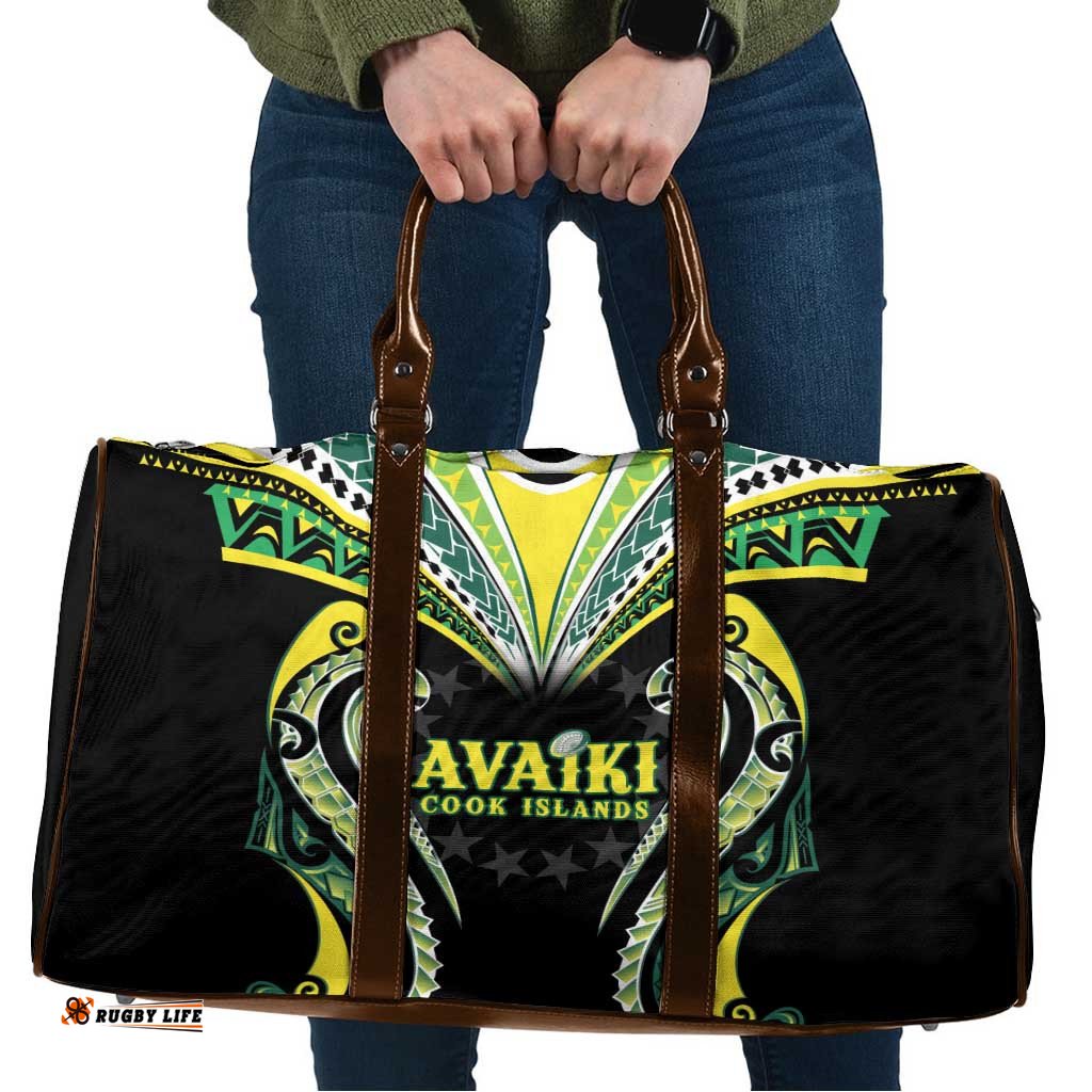 Rugby Cook Islands Avaiki Travel Bag Black Kuki Airani Tribal Maori Inspired LT9