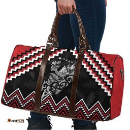 New Zealand Christmas Taniko Poutama Travel Bag Mountainscape Maori Fern LT7