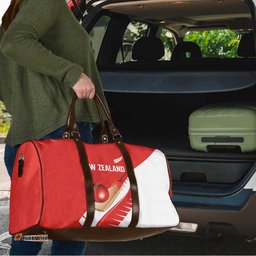 New Zealand Cricket Travel Bag Kiwi Birds Haka Dance Red Fern Sporty Style LT03