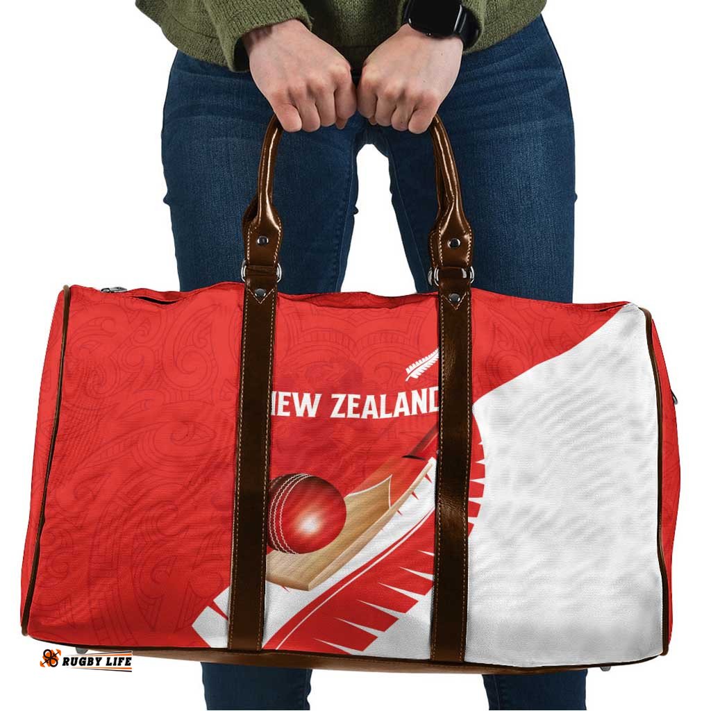 New Zealand Cricket Travel Bag Kiwi Birds Haka Dance Red Fern Sporty Style LT03