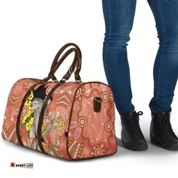 Australia Tawny Frogmouth Travel Bag Golden Wattle Banksia Aboriginal Art LT14