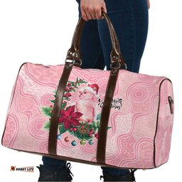 Watercolor Pink Galah Flowers Travel Bag Australia Christmas Vibes LT9