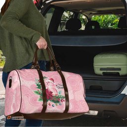 Watercolor Pink Galah Flowers Travel Bag Australia Christmas Vibes LT9