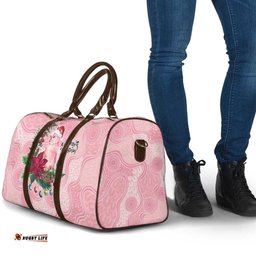 Watercolor Pink Galah Flowers Travel Bag Australia Christmas Vibes LT9