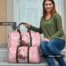 Watercolor Pink Galah Flowers Travel Bag Australia Christmas Vibes LT9