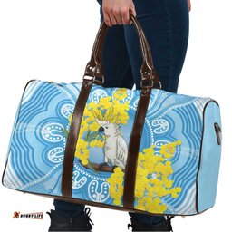 World Diabetes Day Australia Travel Bag Yellow-crested Cockatoo Golden Wattle Aboriginal LT14