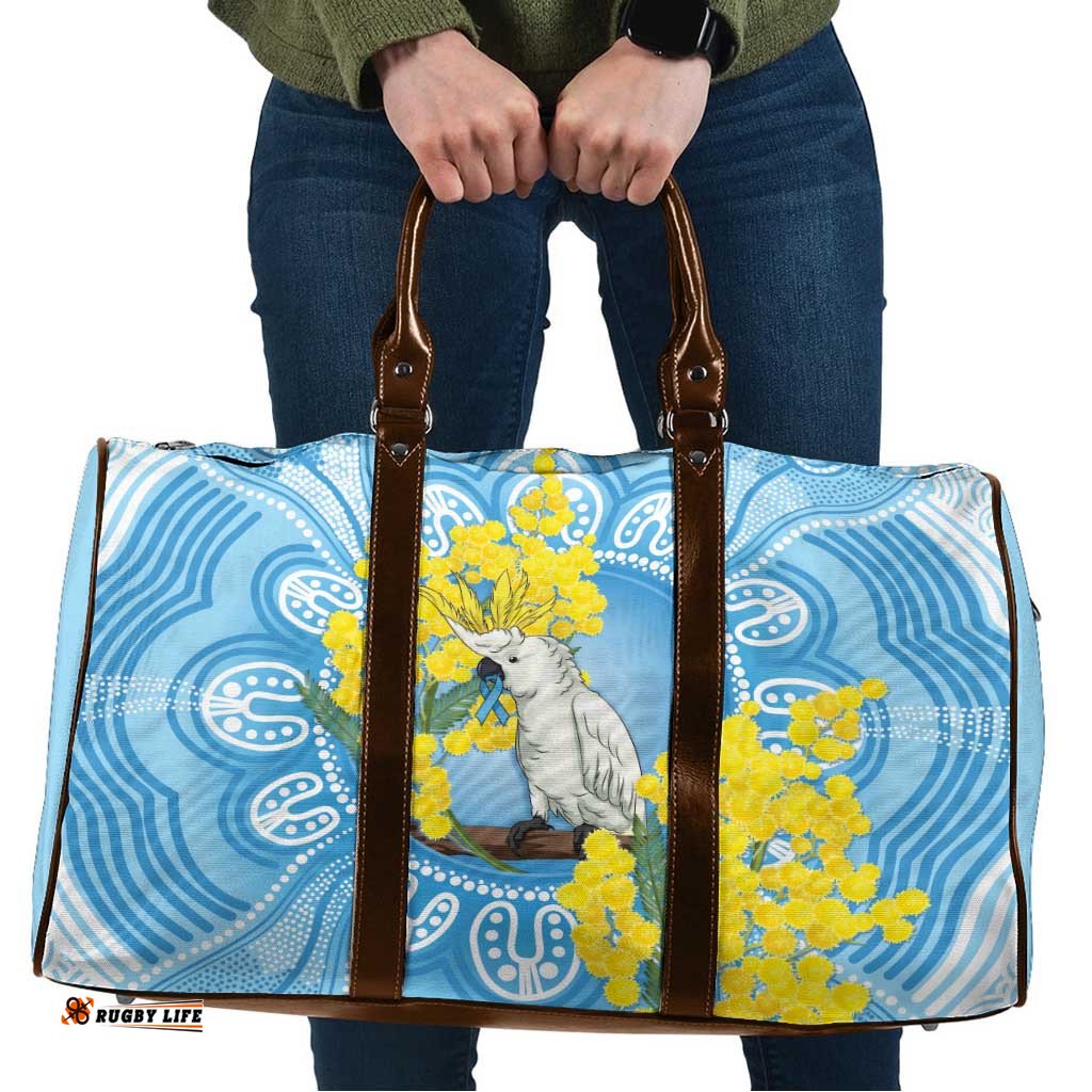World Diabetes Day Australia Travel Bag Yellow-crested Cockatoo Golden Wattle Aboriginal LT14