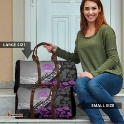 Personalised Remembering ANZAC Lest We Forget Travel Bag Vintage Film Frame Memorial Purple Poppy LT9