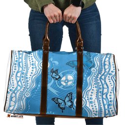 World Diabetes Day Australia Travel Bag Blue Ribbon Butterfly Aboriginal Art LT14