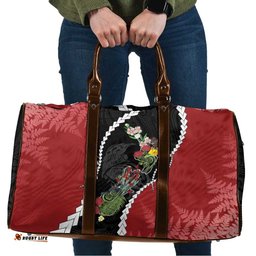 New Zealand Christmas Travel Bag Flora Map with Birds LT7