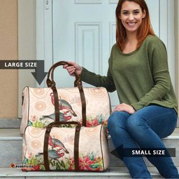 Merry Christmas Aussie Aboriginal Travel Bag Rosebreasted Cockatoo Pastel LT7