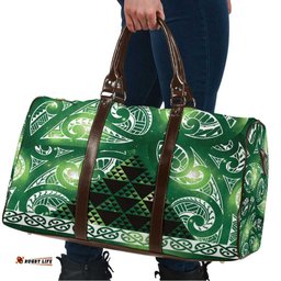 Matariki New Zealand Travel Bag NZ Niho Taniwha Maori New Year Green Galaxy LT14