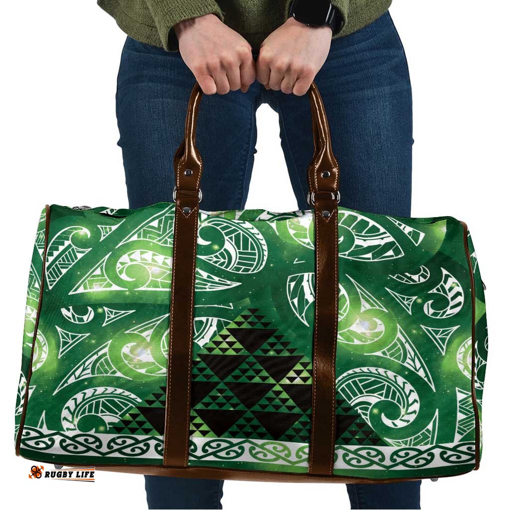 Matariki New Zealand Travel Bag NZ Niho Taniwha Maori New Year Green Galaxy LT14