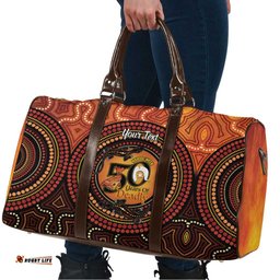 NAIDOC Week 2026 Personalised Travel Bag 50 Years of Deadly Lizard Kangaroo Aboriginal Art LT14