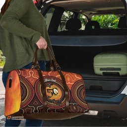 NAIDOC Week 2026 Personalised Travel Bag 50 Years of Deadly Lizard Kangaroo Aboriginal Art LT14